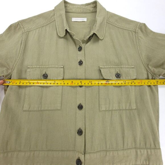 OUTERKNOWN S.E.A. Linen Short Sleeve Button Down Workwear Jumpsuit Sagebrush XS - Picture 3 of 10